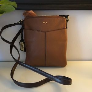 Ralph Lauren Brown Leather Crossbody